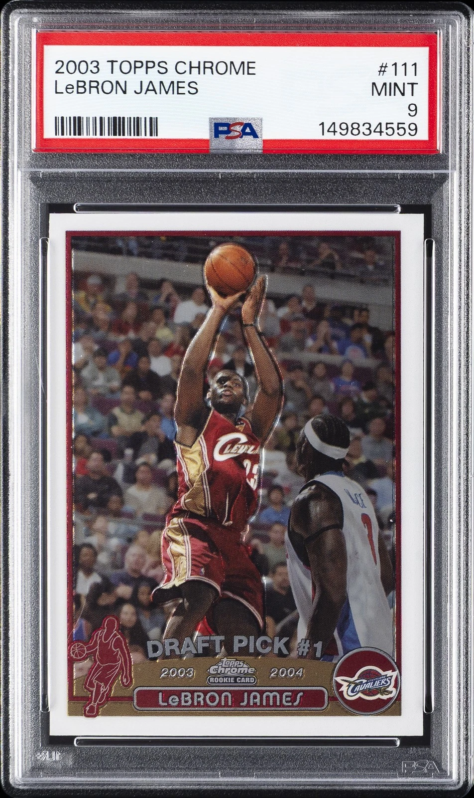 LeBron James Topps Chrome RC PSA 9
