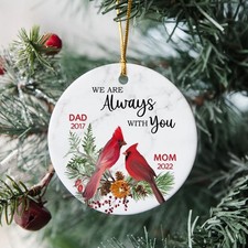 Father Mother Memorial Ornament, Memorial Ornament, Cardinal Ornament, We Are...