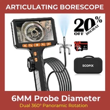 SALE Car Industrial Endoscope Camera 6mm 1080HD 360° Borescope Inspection Camera