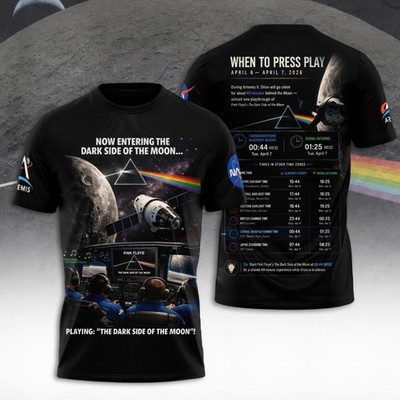 Pink Floyd x Artemis II The Dark Side of the Moon 3D T Shirt Unisex S-5XL