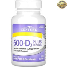Calcium 600 Plus D Minerals - Unflavored, 120 Caplets for Optimal Bone Support