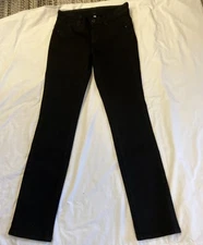 NWOT~Jag Jeans~Womens Black~Mid Rise~Straight Leg~Quality Denim~Sz 2/26~Stretch