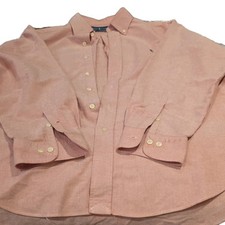 Ralph Lauren Men's 16 Pink Classic Fit Cotton Long Sleeve Button-Down Shirt