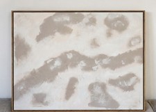 Image of Framed Abstract Canvas 60x80cm | Neutral Textured ArtModern Minimalist Painting