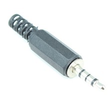 3.5mm Plug/Jack 4 Conductor TRRS Self Solder Male