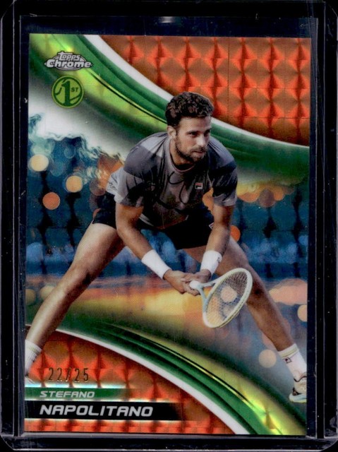 2025 Topps Chrome Stefano Napolitano Orange Geometric Refractor #/25