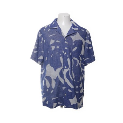 H&M Man, Kurzarmhemd, Größe: XL, Blau/Weiß, Baumwolle/Polyester, Sonstiges #eFp