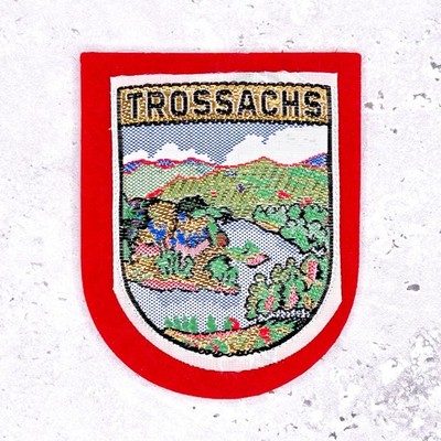 Vintage Trossachs Patch   Scotland Highlands Lakes Souvenir   Sew-On NOS