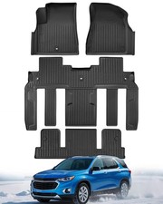 All Weather Floor Mats Custom Fit for Chevy Traverse 2009-2017 Only Fits Cap...