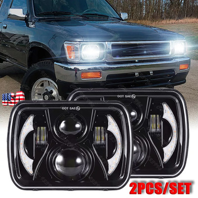5x7'' 7x6'' LED Headlights DRL Hi/lo For Toyota Pickup 82-95 4Runner 84-91 Tacoma