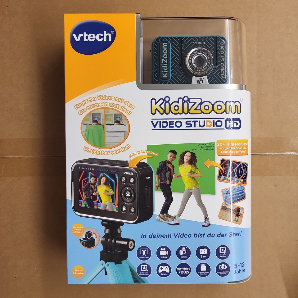 VTech Kidizoom Video Studio HD blau / Kinderkamera - mit Greenscreen