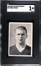 1954 Kiddy Fussball-Weltmeisterschaft 34 Ferenc Puskas ROOKIE RC Hungary SGC 1