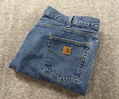 Carhartt Herren Jeans Relaxed Fit Denim Blau Original Größe 40x30