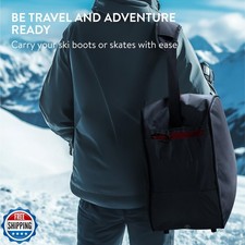 Navaris Universal Ski Boot Bag - Outdoor Skiing Shoe and Helmet Bag for Ski B...