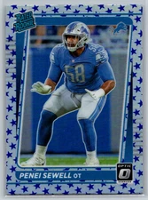 Penei Sewell 2021 Panini Donruss Optic Blue Stars Prizm Rated Rookie #260