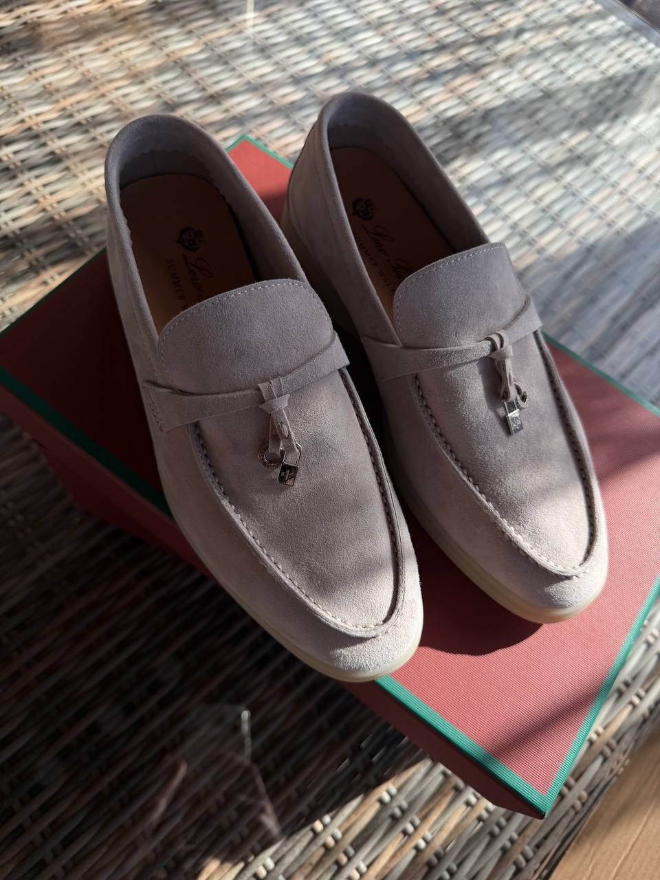 Loro Piana Summer Walk Loafers Women Beige Suede EU 38 US 7
