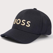 Men's Hugo Boss Black Embossed Logo Breathable Baseball Cap One Size RRP £50