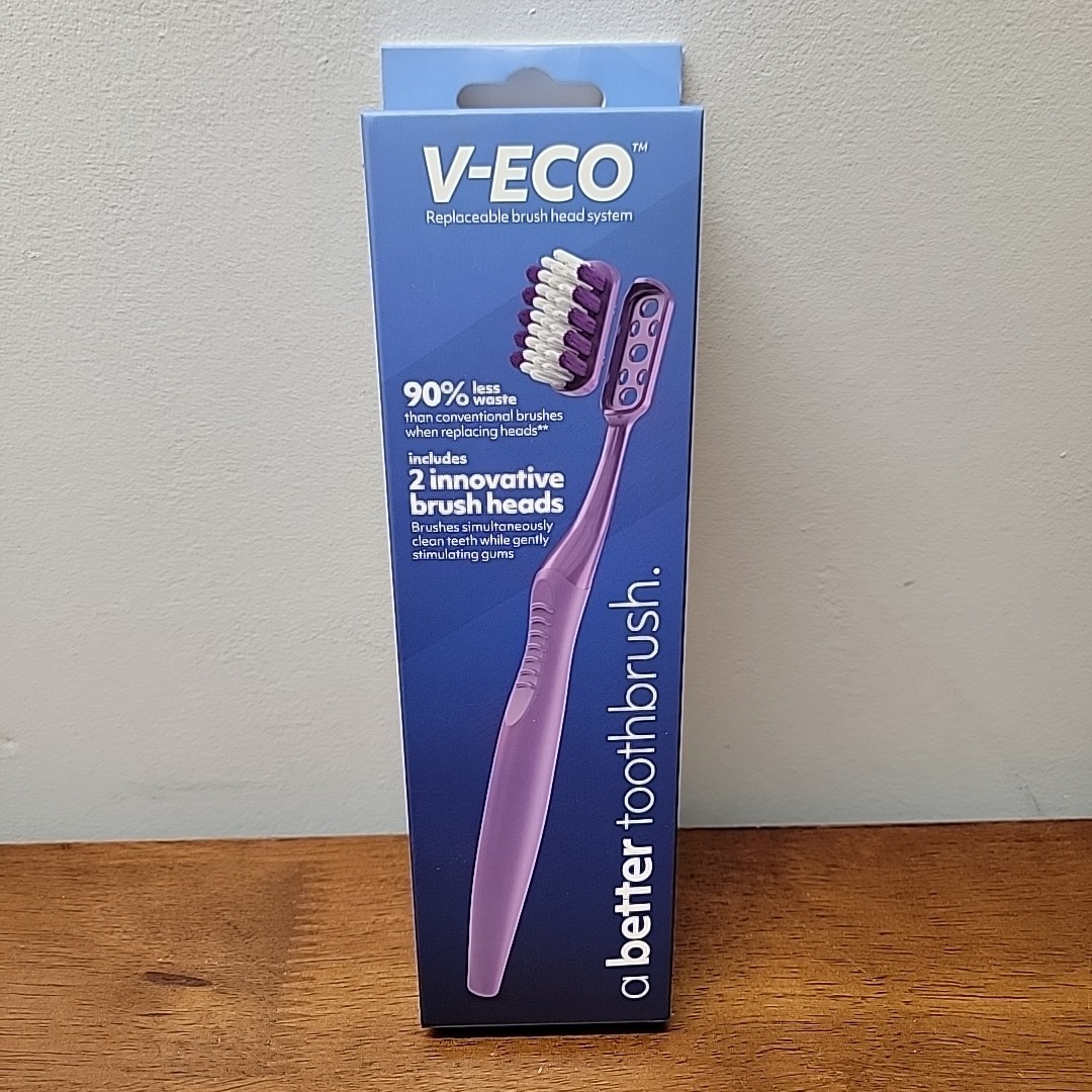 V-ECO Toothbrush With An Extra Replacement Head New Sealed