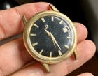 Vintage OMEGA Seamaster 166.010 Gold Plated 34mm Watch -Runs Needs Heavy Repair