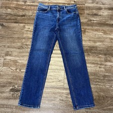 J Jill Jeans Women  s Size 10R High Rise Straight Leg Dark Denim Stretch