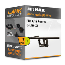 Für Alfa Romeo Giulietta 10- AUTO HAK Anhängerkupplung abnehmbar + 7polig NEU