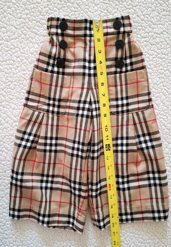 Pantalones marineros de lana a cuadros vintage Taren de Burberry para niña talla 3 años originales $290 - Imagen 9 de 11