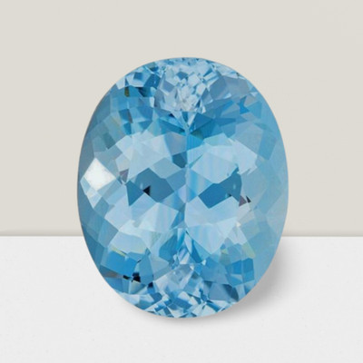 Aquamarine Oval Cut Gemstone 4 Cts - 11x9 mm Flawless Loose Gem #