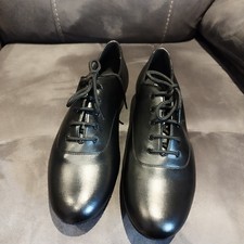 Scarpe da ballo Capezio uomo standard Oxford sala da ballo nere suole scamosciate UK 8,5