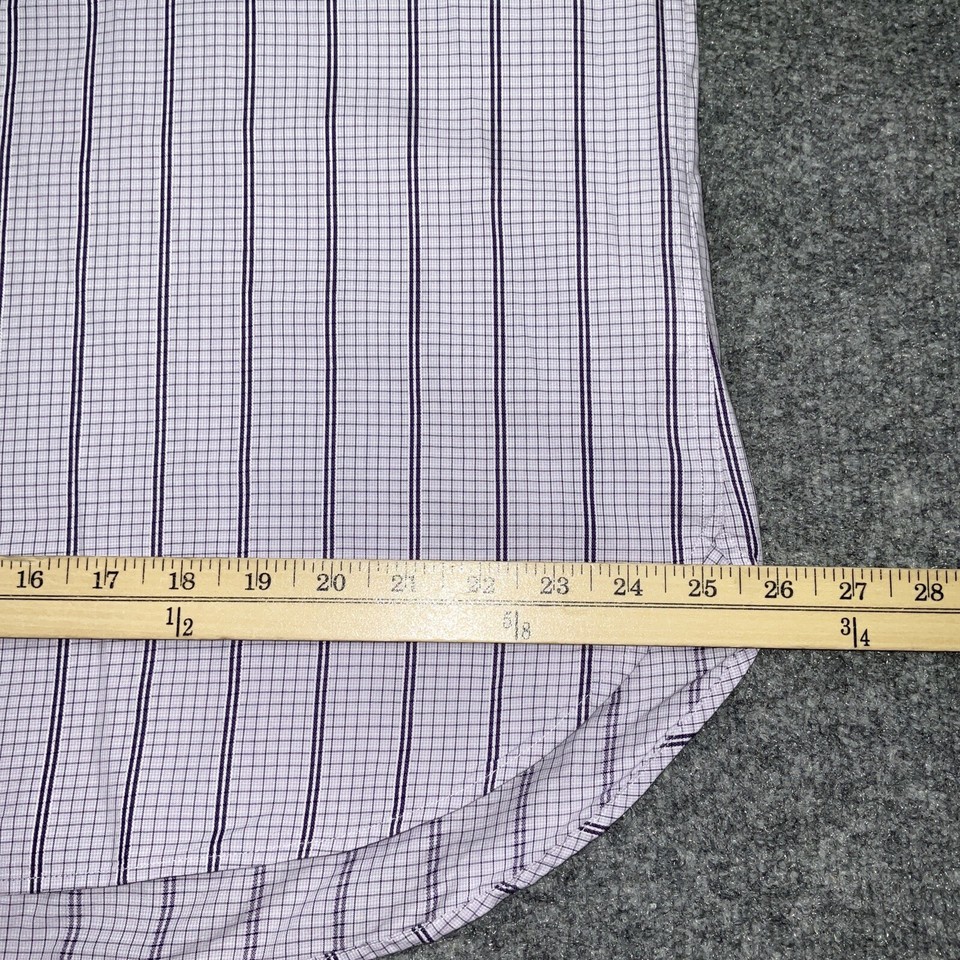 Michael Kors Shirt Mens size XL Purple Long Sleeves Button Point Collar
