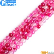 Plum Agate Gemstone Round Loose Beads For Jewelry Making 15" Strand 6mm