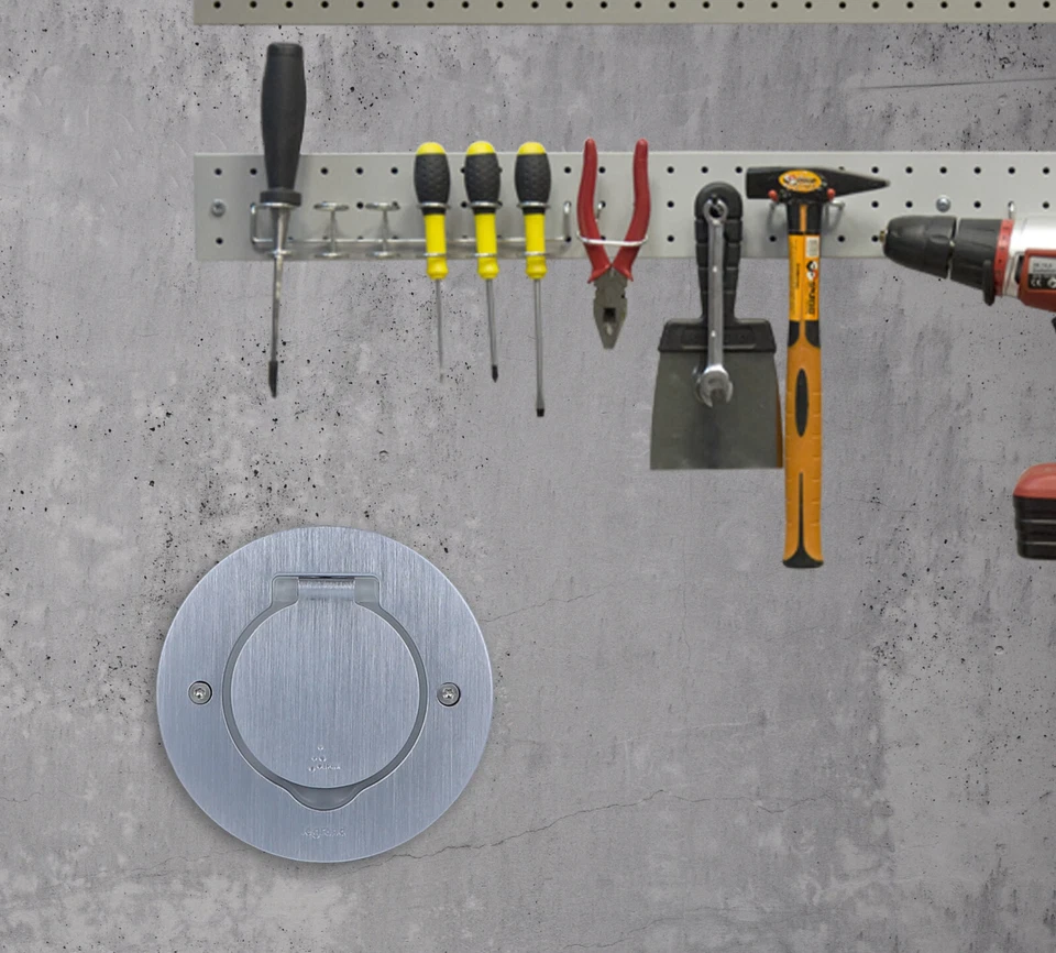 Edelstahl Boden Wand Einbausteckdose Rund versenkbar für Livolo Einsätze 089701 - Bild 4 von 4