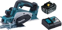 Makita DKP180Z Akku-Hobel 18V DKP180 Set Mit 1X Akku 18V 5Ah Und LadegeräT
