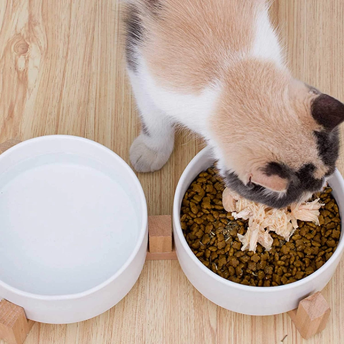 Weighted pet top water bowl