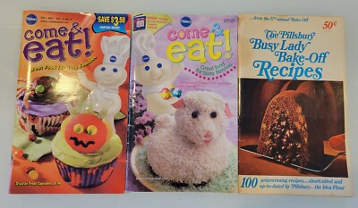 (2)Vintage Easter,HalloweenPillsbury Come & Eat /The Busy Lady Recipes Magazines