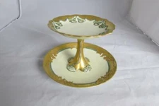 Art Nouveau Porcelain Compote Married to a Bavarian Underplate - Early 1900s