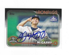 Signed GRIFF McGARRY Ironpigs Phillies 2024 Topps Pro Debut Card #PD-16 w/COA