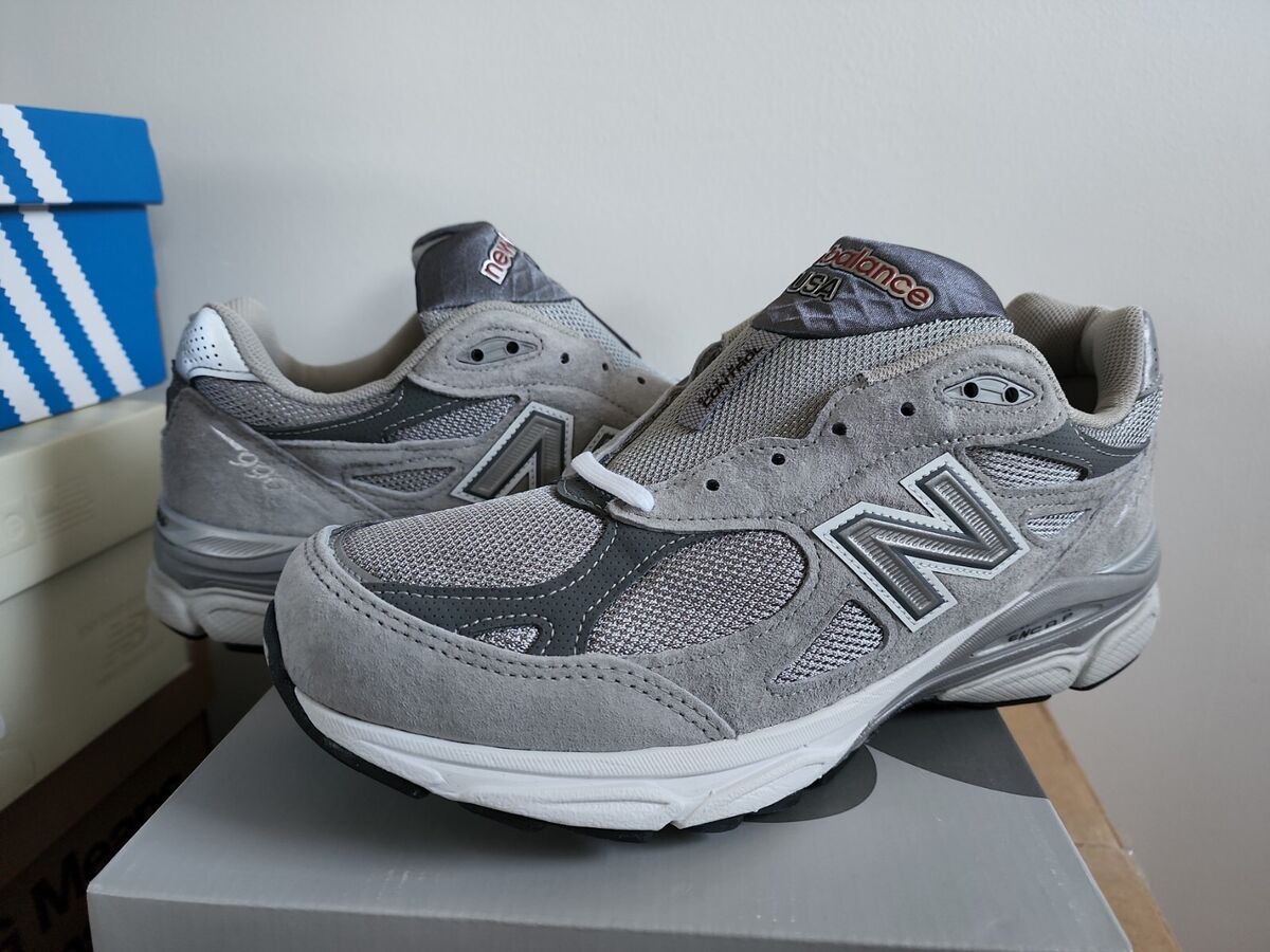 Made in USA New Balance 990v3 M990GY3 990 9.5 White grey Made in USA New Balance 990v3 M990GY3 990 9.5 White grey