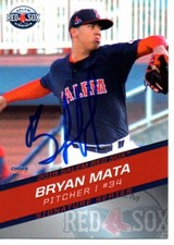 Bryan Mata 2018 Salem Red Sox Signed Card