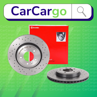 Brembo Vented Drilled Front Brake Discs VW Scirocco 2.0 TSI 2009-2017 325 mm