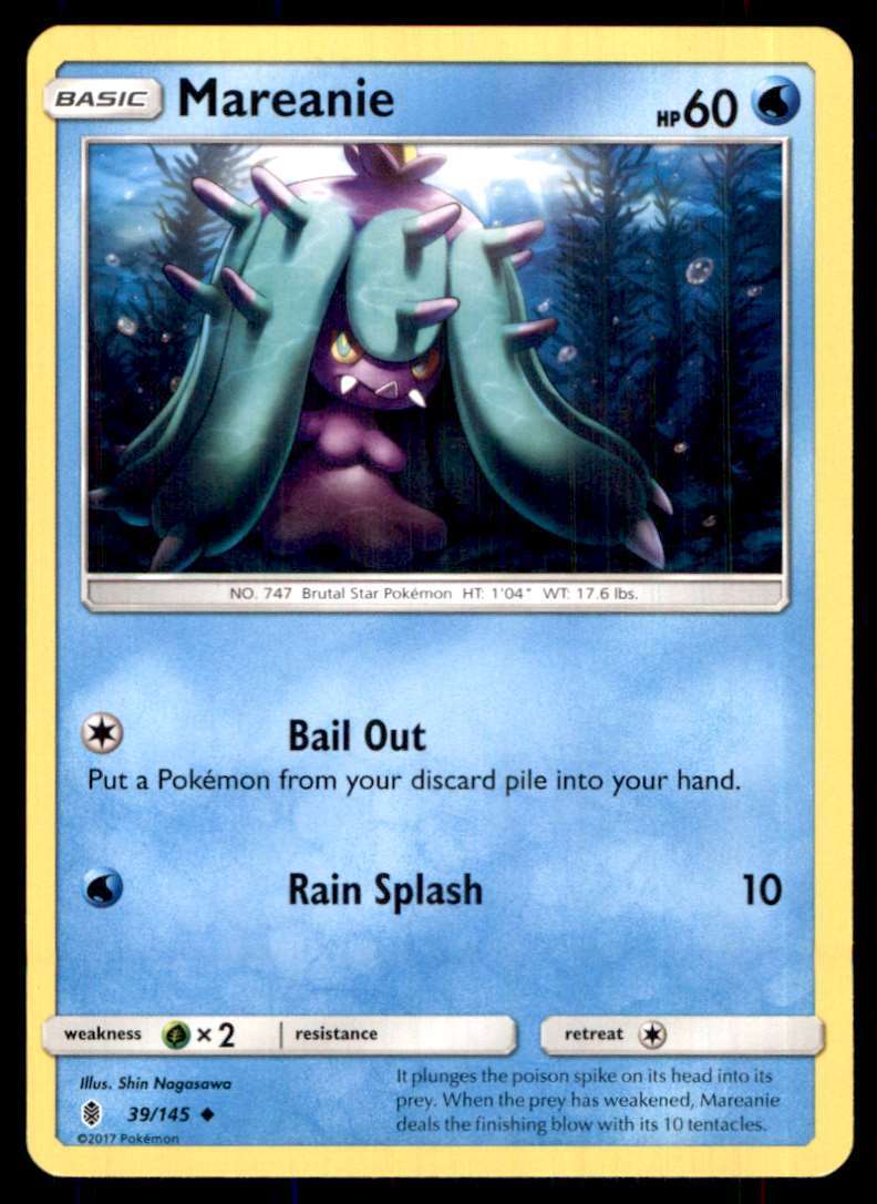 2017 Sun And Moon Guardians Rising Mareanie #39