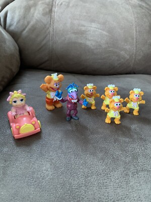 Muppet PVC Figures Cake Toppers Gonzo, Fozzie Bear, Miss Piggy lot of 7