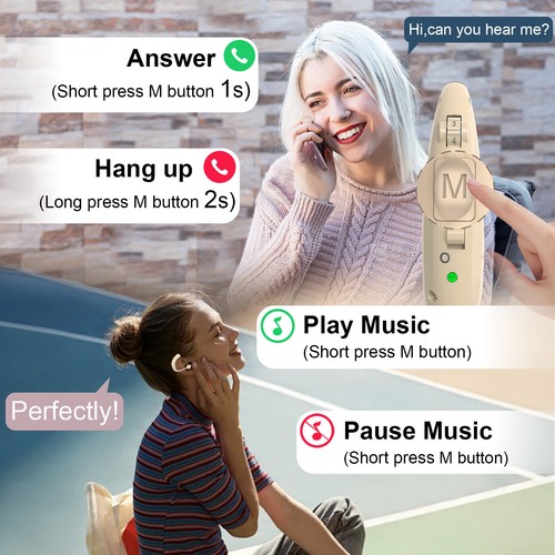 Bluetooth Digital Hearing Aid Aids Kit Behind the Ear BTE Sound Voice Amplifier - Picture 2 of 13