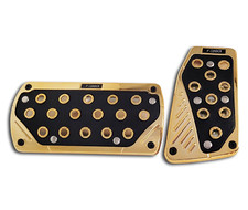 2 Pcs Black Gold Automatic Carsuv Brake Gas Foot Pedal Pads Covers 2 Pcs Black Gold Automatic Carsuv Brake Gas Foot Pedal Pads Covers