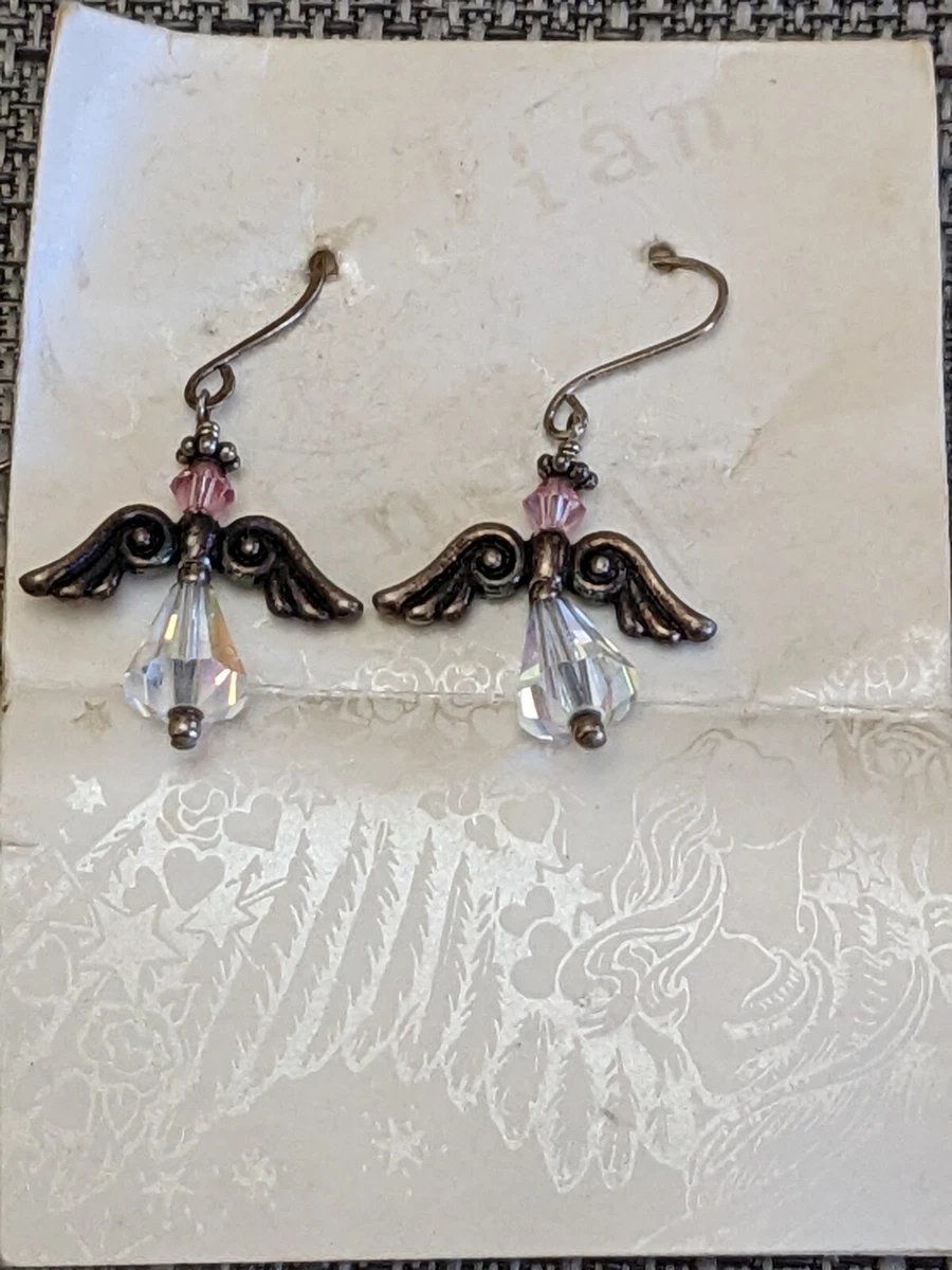 Swarovski angel wings earrings deals