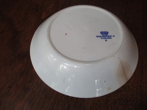 TAZÓN DE SOPA CUPÉ DE COLECCIÓN MADERA DE CUÑA AZUL SAUCE 7 3/4" DIÁMETRO - MARCA AZUL MÁS ANTIGUA-INGLATERRA - Imagen 7 de 12