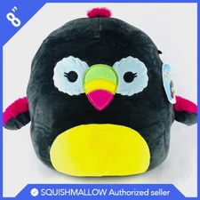 Squishmallow Official Kellytoy Plush Black Light Tito the Tucan 8" NWT
