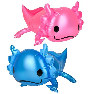 Axolotl Inflate | Set of 2 | 24 inch | Laying Down Style Two Pc Inflatable Po...