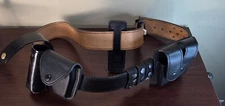 Law & Pro Black Leather Police Duty Belt  Size 46 w/ Accessories 1011 Dutyman
