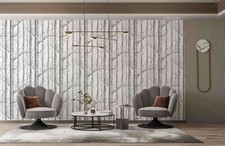 Carta da parati 3D foresta disegnata a mano pittura murale carta da parati fo...