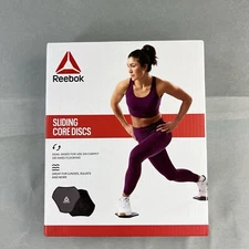 Reebok Core Sliding Discs Dual Sided Workout Slider for Carpet & Hardwood New #1